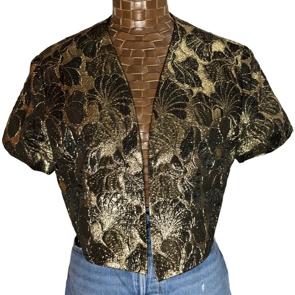 Handmade Vintage Metallic Bolero - Picture 3 of 16